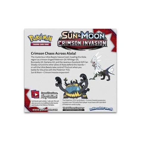 Pokemon Sun Moon Crimson Invasion Booster Box 36 Packs Pokemon USA ToyWiz