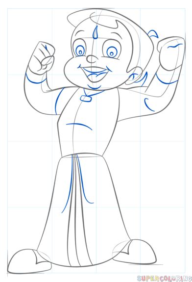 How To Draw Chhota Bheem Step By Step Drawing Tutorials