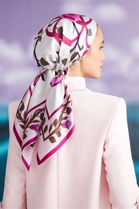 Desert Noor Silk Scarf Fuchsia