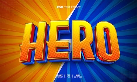 Premium PSD Hero 3d Editable Text Effect