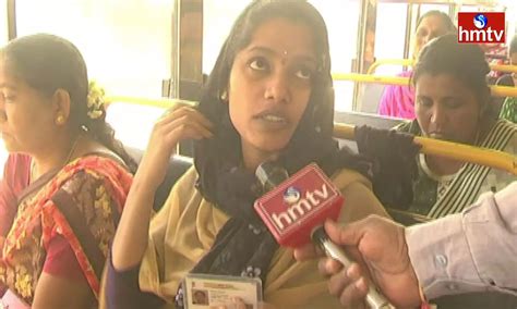 Tsrtc Women Happy With Free Bus