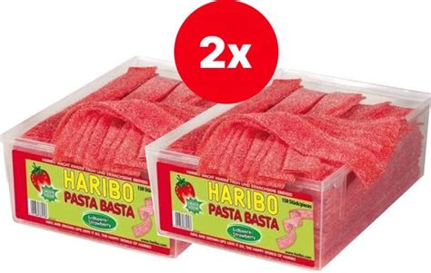 Haribo Pasta Basta Aardbei Snoep Stuks G X Bol