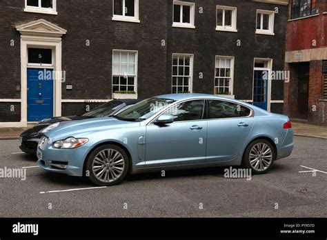 LONDON, UK - JULY 9, 2016: Jaguar XF mid size luxury car parked in ...