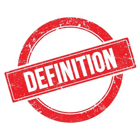 definition text  red grungy  stamp stock illustration