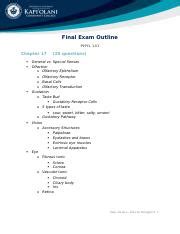 PHYL 141 Final Exam Outline Docx Final Exam Outline PHYL 141 Chapter