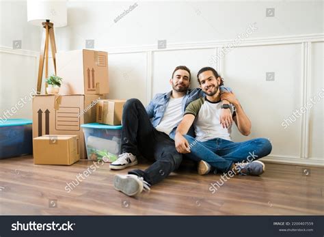 Lovely Gay Couple Hugging Smiling Looking Stock Photo Shutterstock