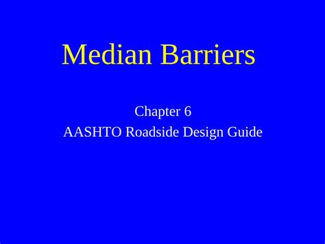 Pdf Median Barriers Documents Fhwa