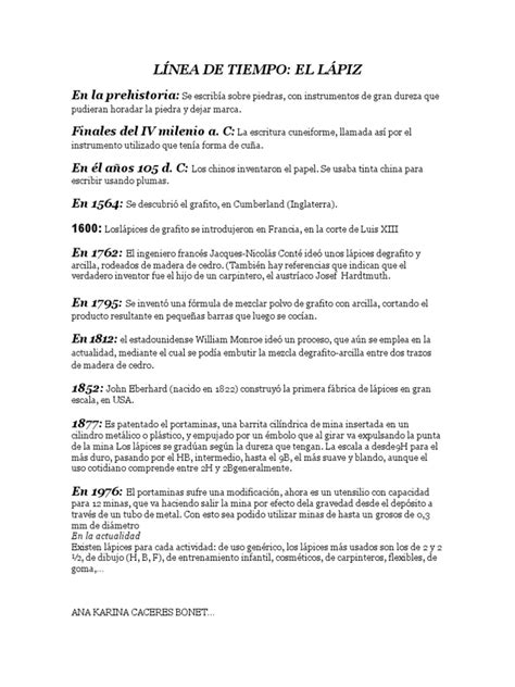 Línea De Tiempo Pdf