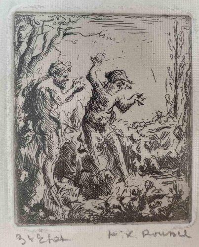 Ker Xavier Roussel Nude In Woods Original Etching S For Sale At Pamono