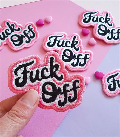 Fuck Off Patch Swear Words Patch Pink Iron On Patch Patches Etsy