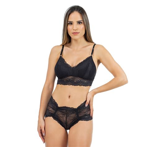 Conjunto De Renda Sem Bojo Worldstar Lingerie
