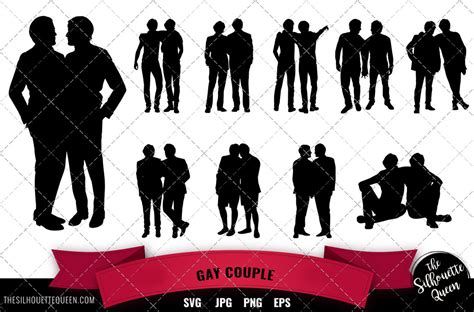 Gay Couple Svg File Homosexual Svg Cut File Silhouette Studio Cricut Design Space Svg Png