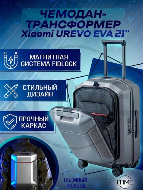 Чемодан Xiaomi Urevo EVA 21" серый - купить с доставкой по выгодным ...