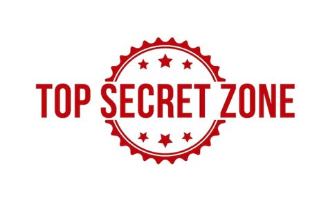 Premium Vector | Top secret zone red rubber stamp vector design