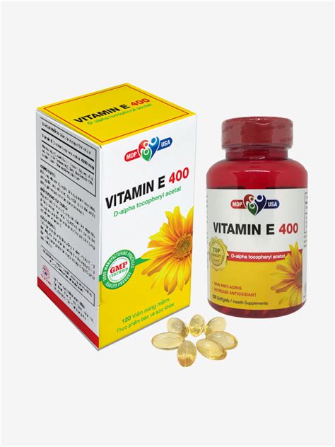 Viên uống Vitamin E 400 - Hỗ trợ làm đẹp da, chống oxy hóa