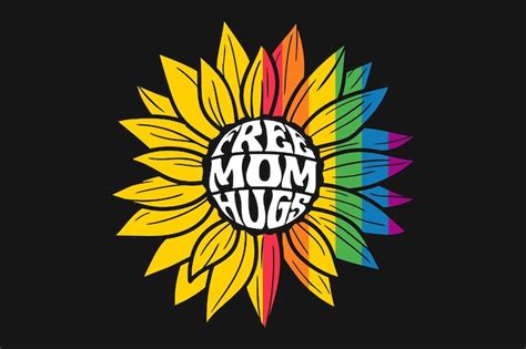 Premium Vector Sunflower Pride Gay Rainbow Tshirt Design