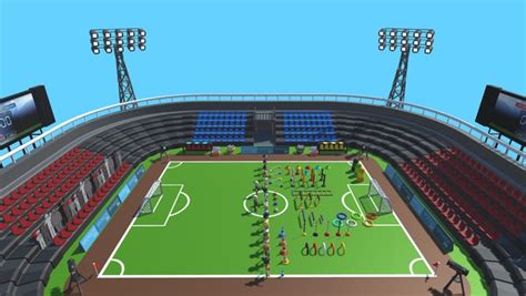 Football Asset Pack Modelo 3d Turbosquid 1953522