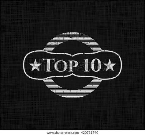Top 10 Chalkboard Emblem Written On Stock Vector Royalty Free
