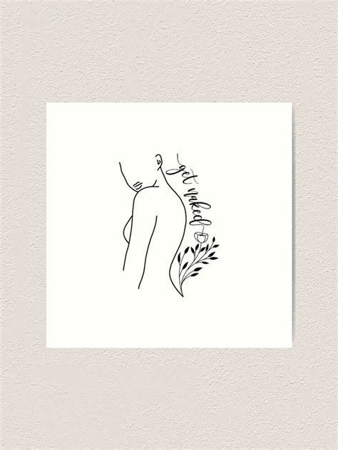 Get Naked Floral Woman Body Line Art Naked Woman Sketch Printable
