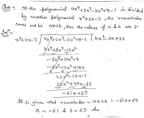 If The Polynomial4x 4 2x 3 2x 2 X 1 Is Divided By Another Polynomial X