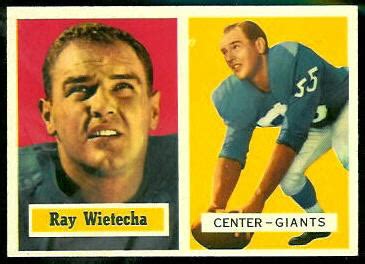 Topps Football Card Ray Wietecha