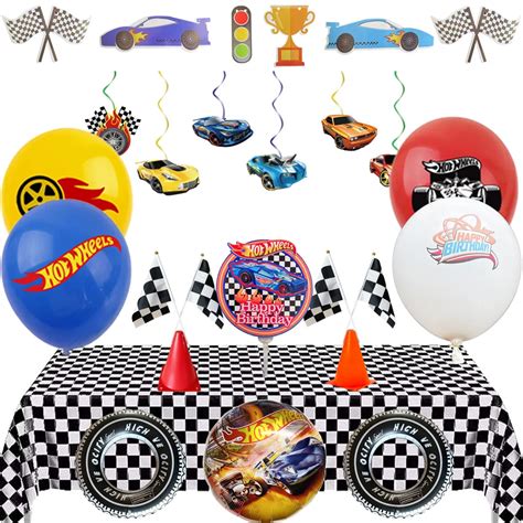 Hot Wheels Decora Es Festa Anivers Rio Do Partido Corrida Carro Suprimentos De Anivers Rio