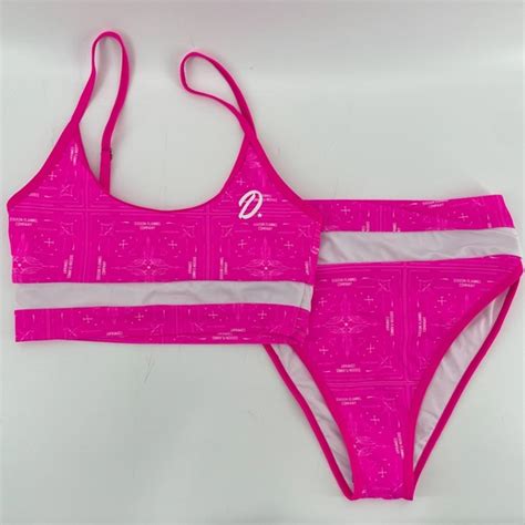 Dixxon Swim Dixxon Piece Bikini Swim Suit Neon Pink Bandana M New Poshmark