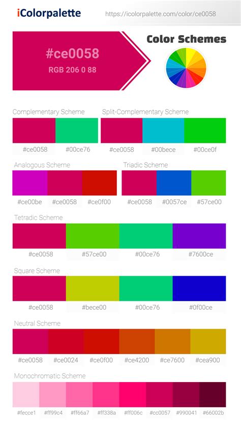 Pantone Rubine Red C Color Hex Color Code Ce Information Hsl