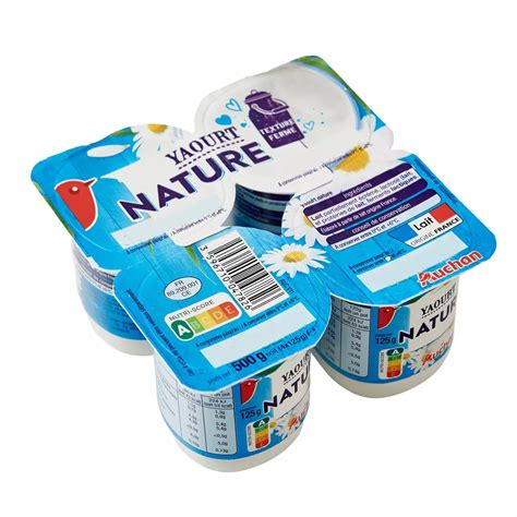 Auchan Yaourt Nature 4x125g Pas Cher Auchanfr