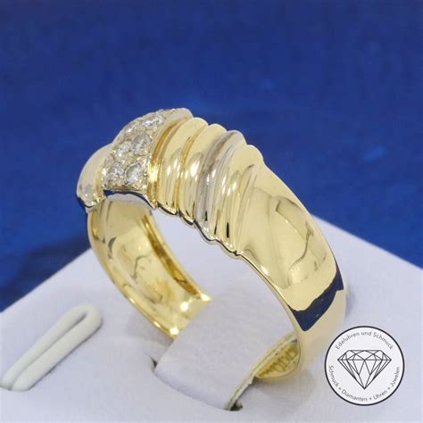 Wert 1 400 Hinreißender Brillant Damen Ring 585 14 Karat Gold