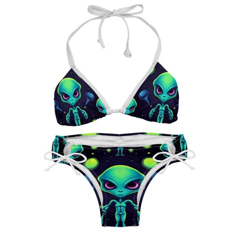 Alien Detachable Sponge Adjustable Strap Bikini Set Two Pack Swimsuits For Women Walmart
