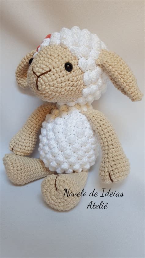 Ovelha Amigurumi - Ovelha amigurumi- ovelha crochê (ovelha com laço) no Elo7 | Novelo de ...