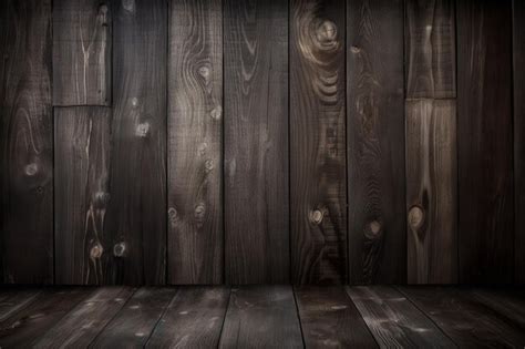 Premium Photo | Wooden wall with a wooden floor and the background of the wood.