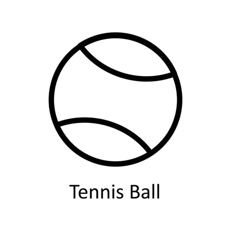 tennis ball vector outline icons simple stock illustration stock