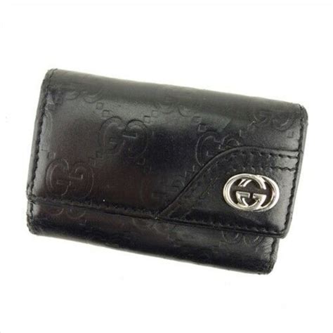 Authentic Used Gucci Key Case Key Holder Guccissima B… - Gem
