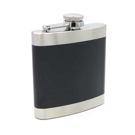 Matte Black Premium 6oz Hip Flask James Butler