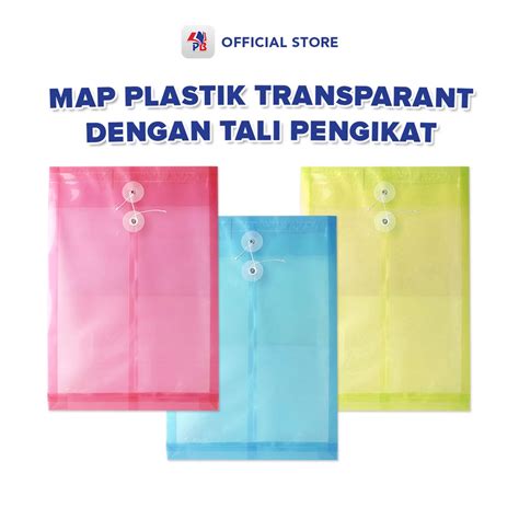 Jual Map Plastik Map File Tali F Warna Map Tali Kancing Bening File