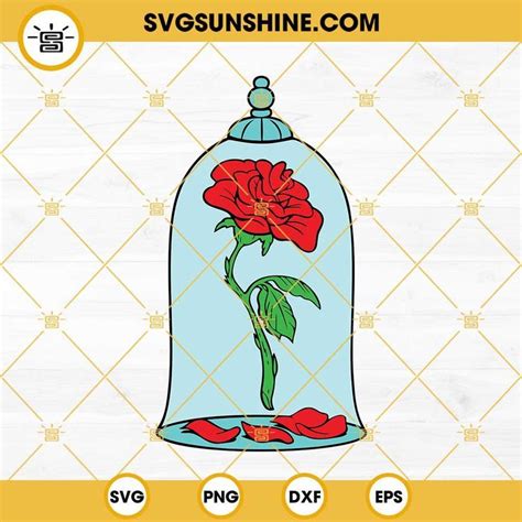 Beauty And The Beast Rose Svg Belle Rose Layered Svg Rose Svg Beauty