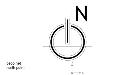 North Point Cad Blocks Symbols Arrow Autocad Dwg Drawing Architecture