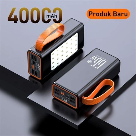 Jual BOUSFDTF Powerbank Robot 60000 Mah Lampu Berkemah Portabel 66W