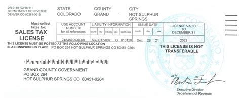 Sales Tax License Grand County Co Official Website
