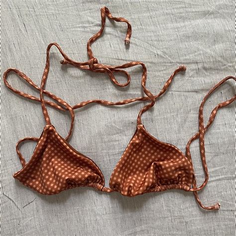 Camp Cove Triangle Bikini Top Size Small Depop