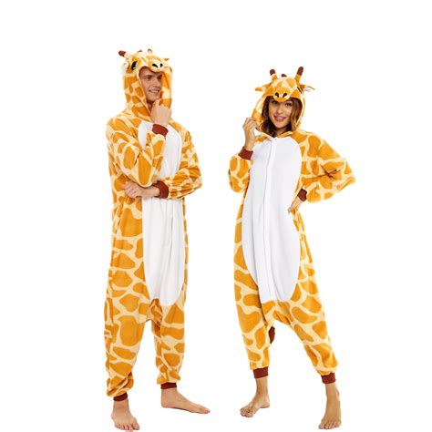 Giraffe Pajamas Unisex Adult CANASOUR Polyester Animal Women and Men