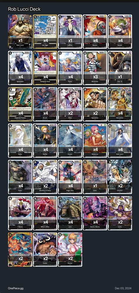 Rob Lucci Deck One Piece Card Game Deck | One Piece Card Game