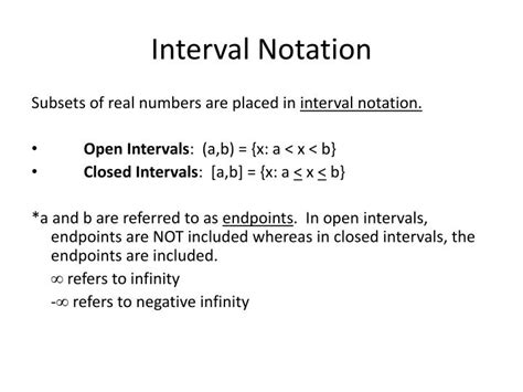 interval notation powerpoint  id
