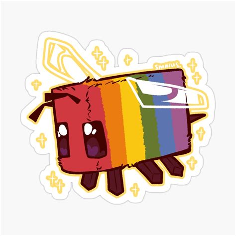 Gay Pride Minecraft Bee By Smnius Redbubble Minecraft Drawings