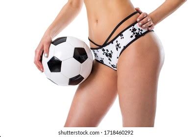 Woman Model Bikini Holding Soccer Ball Stock Photo Shutterstock