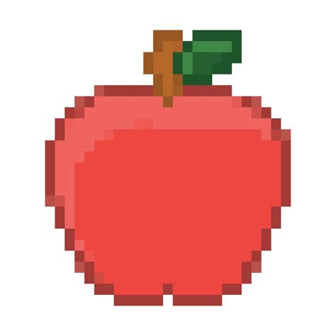 Pixelated Red Apple 21374751 Vector Art At Vecteezy