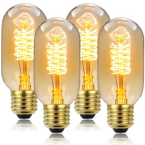 4 шт. ретро лампа накаливания T45 220V110V40W E26/E27 винтажная лампа с ...