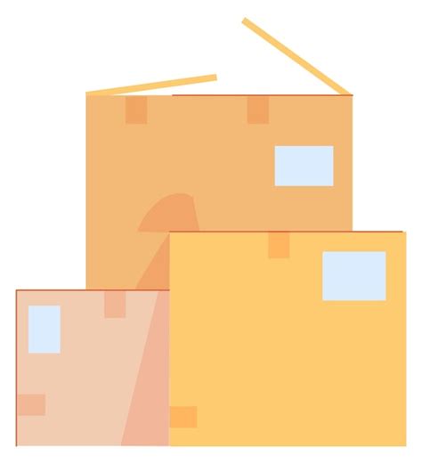 Premium Vector Cardboard Boxes Stack Storage Pack Pile Icon